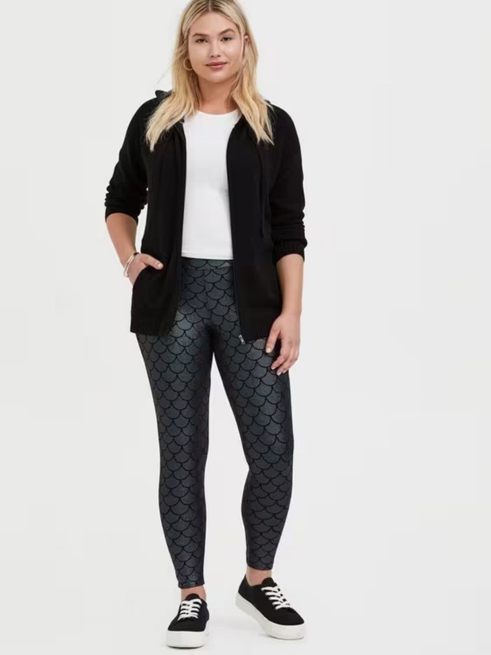 NWT Torrid Full Length Signature Waist Foil Legging - Mermaid Scale - Picture 3 of 5